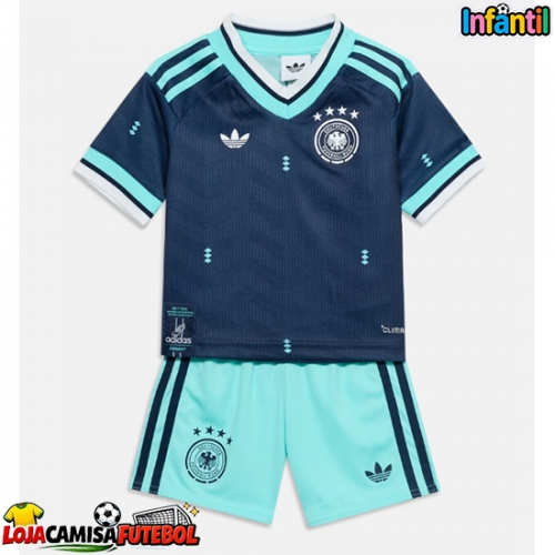 Camisa de Futebol Alemanha Equipamento Secundário Infantil Mundo 2026 Manga Curta (+ Calças curtas)
